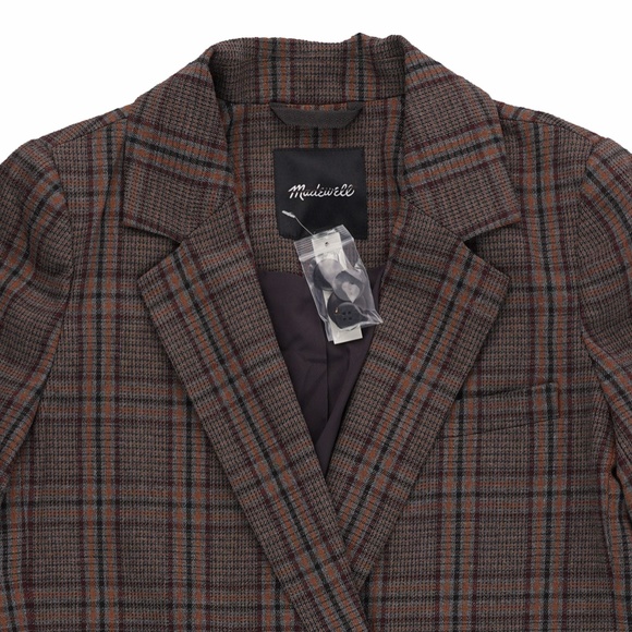 New MADEWELL Caldwell Double-Breasted Blazer in Hedden Plaid - Picture 6 of 6